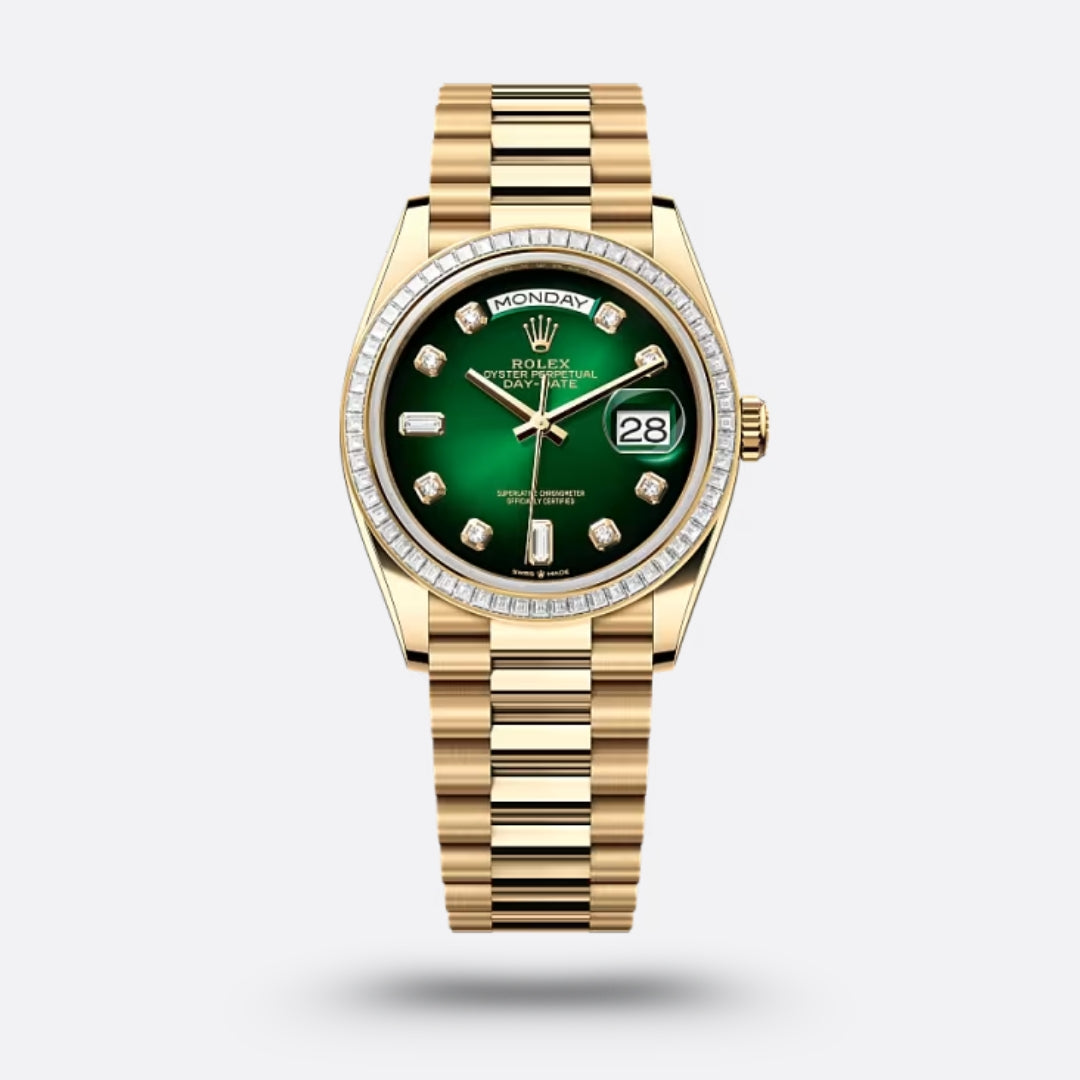 Meridian Presidential 36mm — Diamonds, Ombré Green