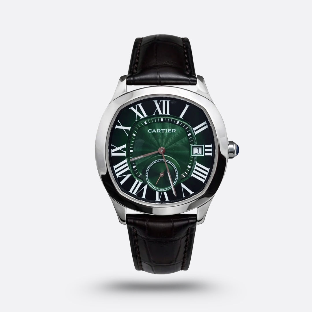 Meridian Cushion Dress Watch — Green Dial