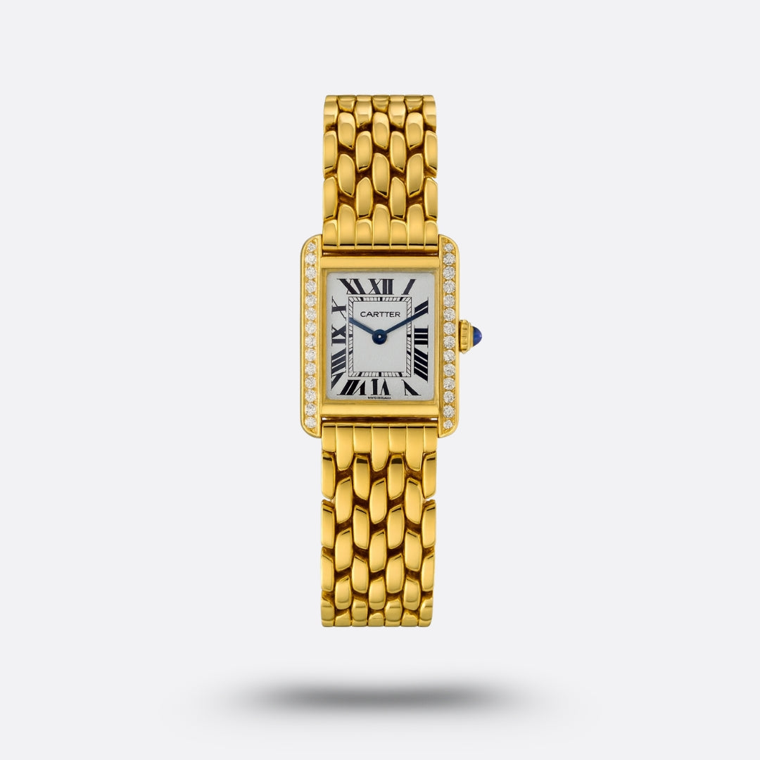 Meridian Cushion Dress Watch — Yellow Gold, Diamonds