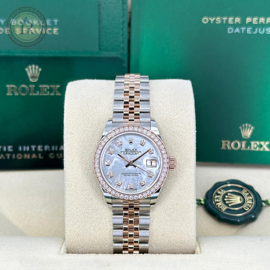 Meridian Classic Date — Lady, Mother-of-Pearl, Diamonds, Rose Gold