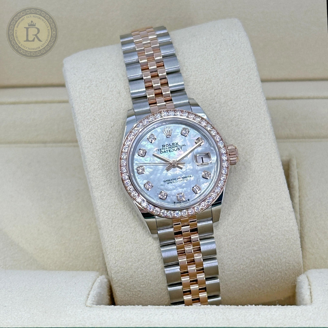 Meridian Classic Date — Lady, Mother-of-Pearl, Diamonds, Rose Gold