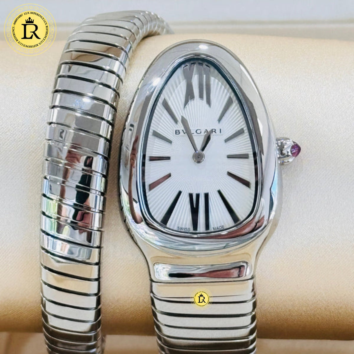 Meridian Serpent Bracelet — White, Pavé