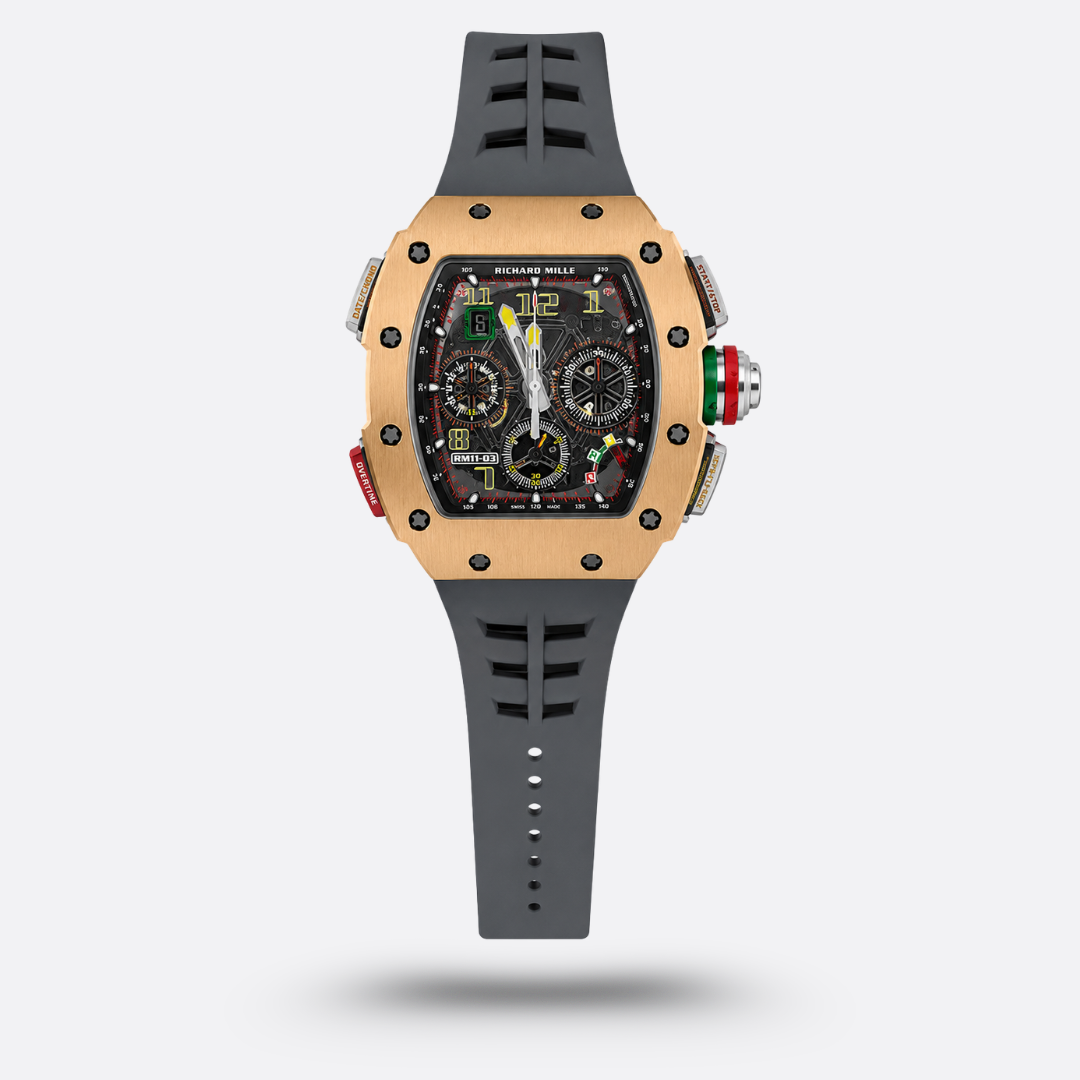 Meridian Skeleton Tonneau Sport — Rose Gold, Grey Strap