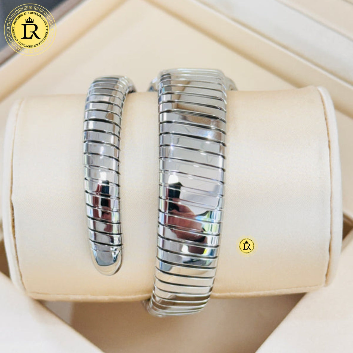Meridian Serpent Bracelet — White, Pavé