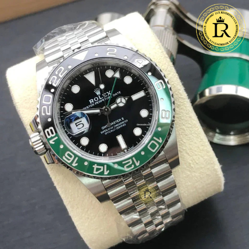 Meridian Classic Date — Green/Blue, Link Bracelet