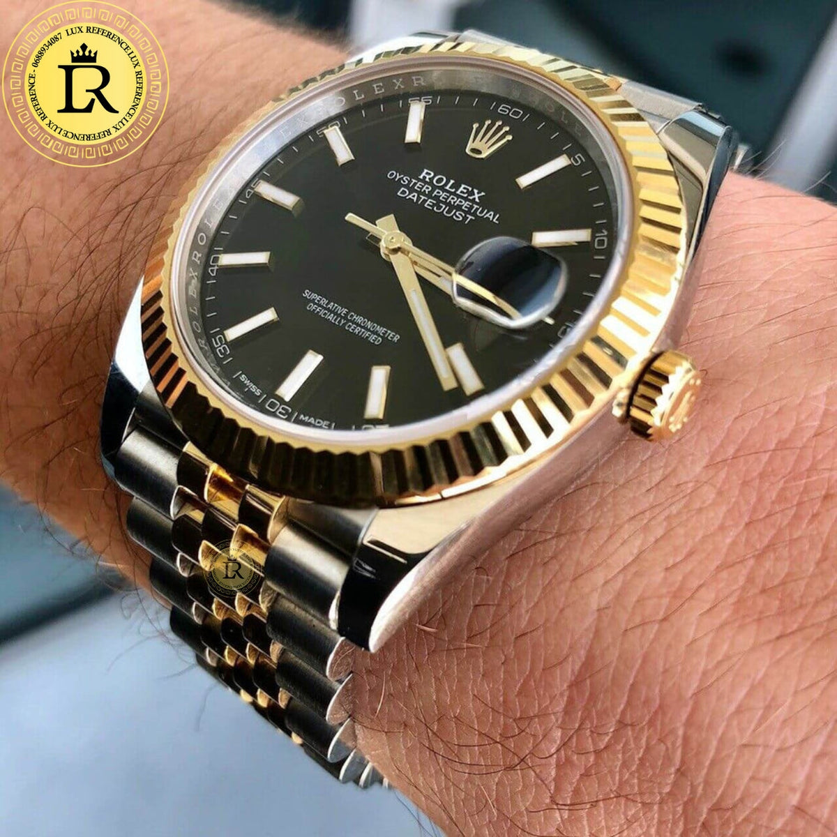 Meridian Classic Date 41mm — Black, Link Bracelet