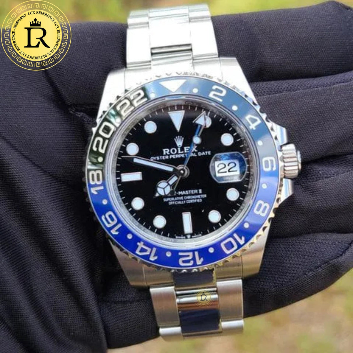 Meridian GMT Voyager — Blue/Black, Steel Case