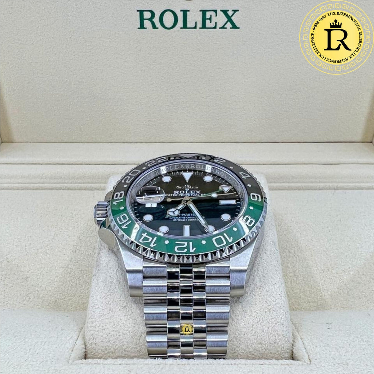 Meridian Classic Date — Green/Blue, Link Bracelet