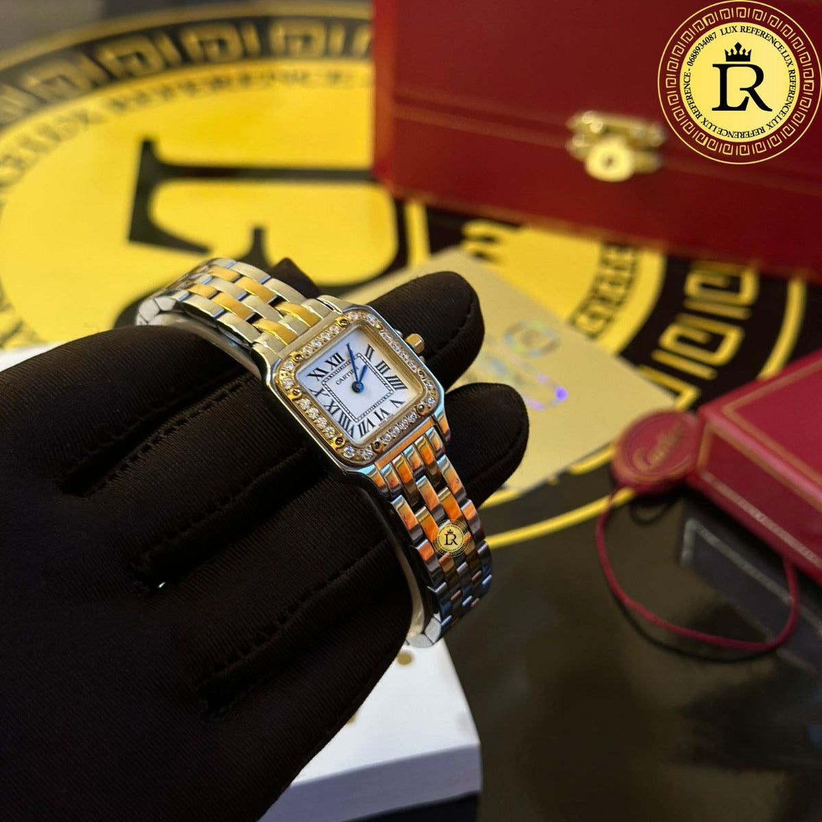 Meridian Panther Bracelet — Two-Tone, Diamond