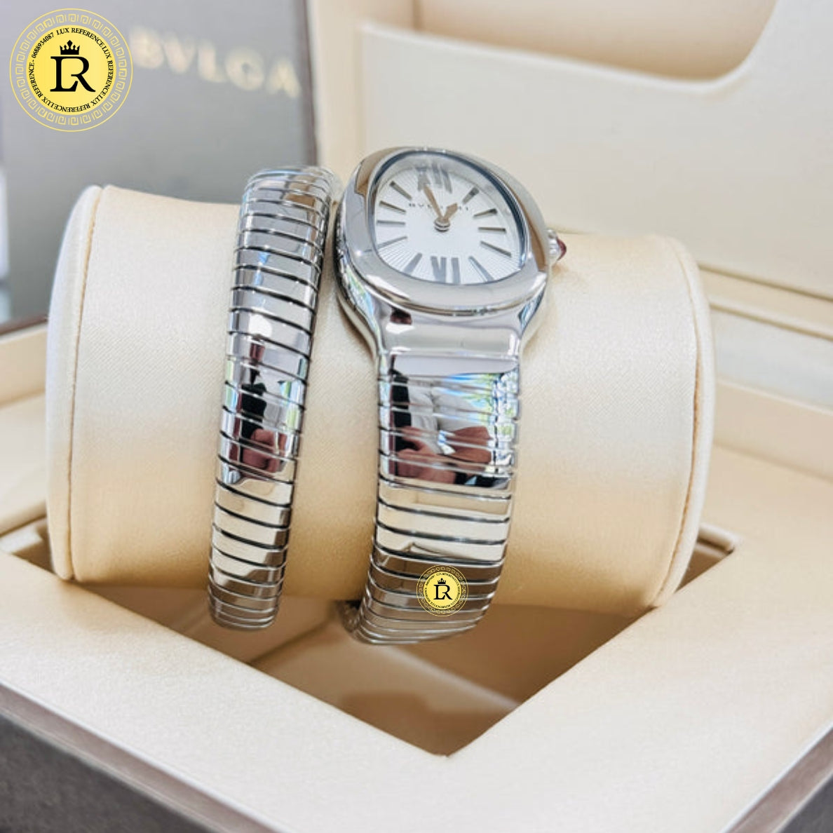 Meridian Serpent Bracelet — White, Pavé