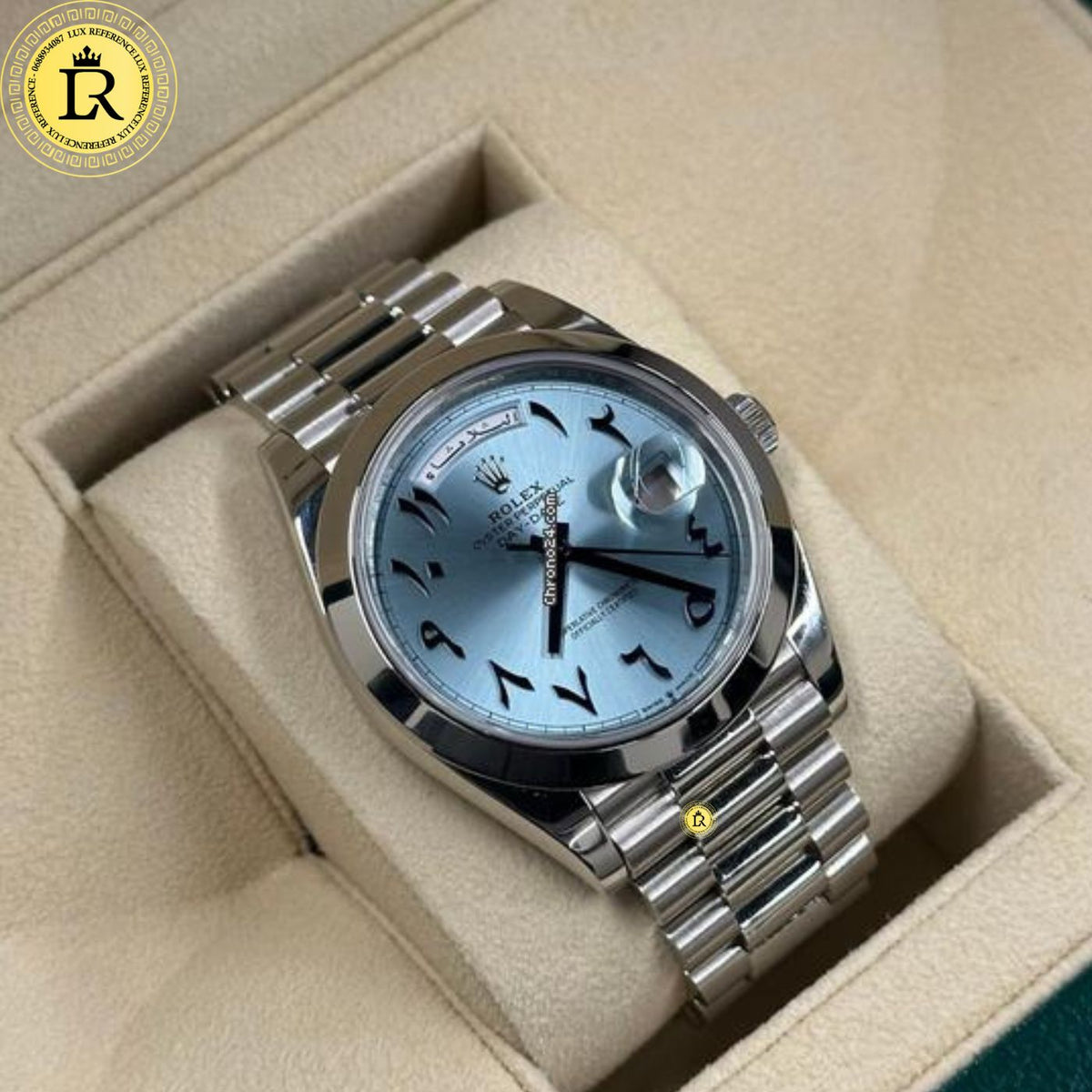 Meridian Presidential 40 Platinum — Ice Blue Dial
