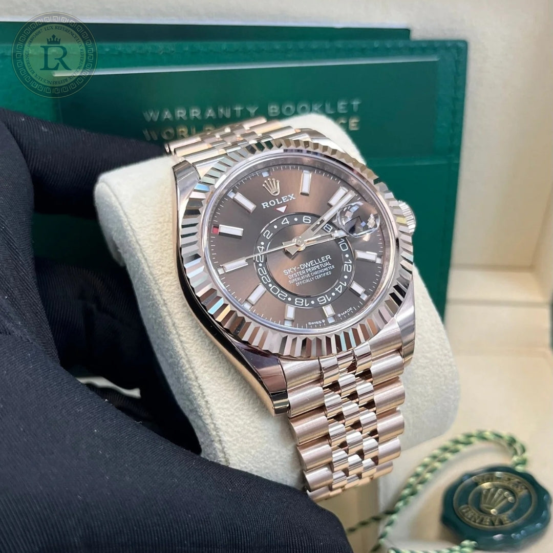 Meridian Dual-Time Pilot — Rose Gold, Brown Dial