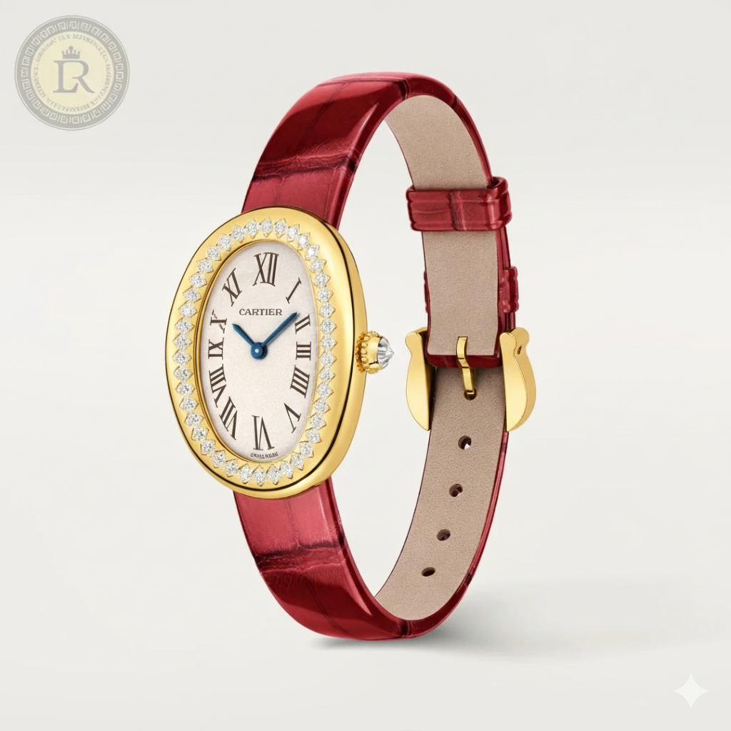 Meridian Oval Dress Watch — Red