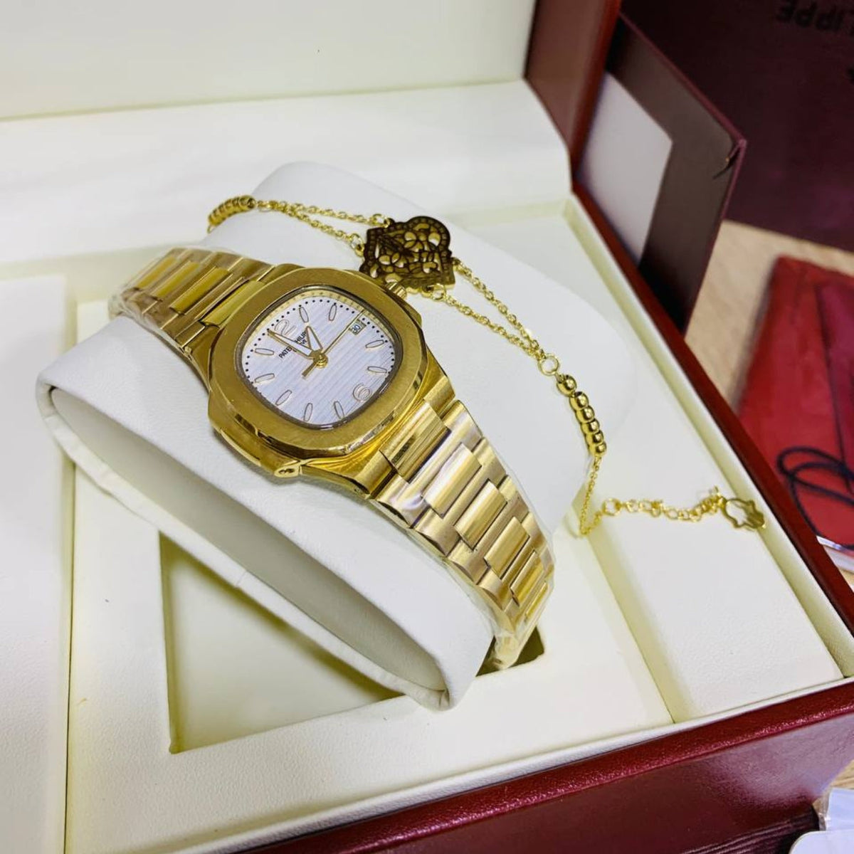 Meridian Prestige Dress Watch — Gold, White Dial (Women's)