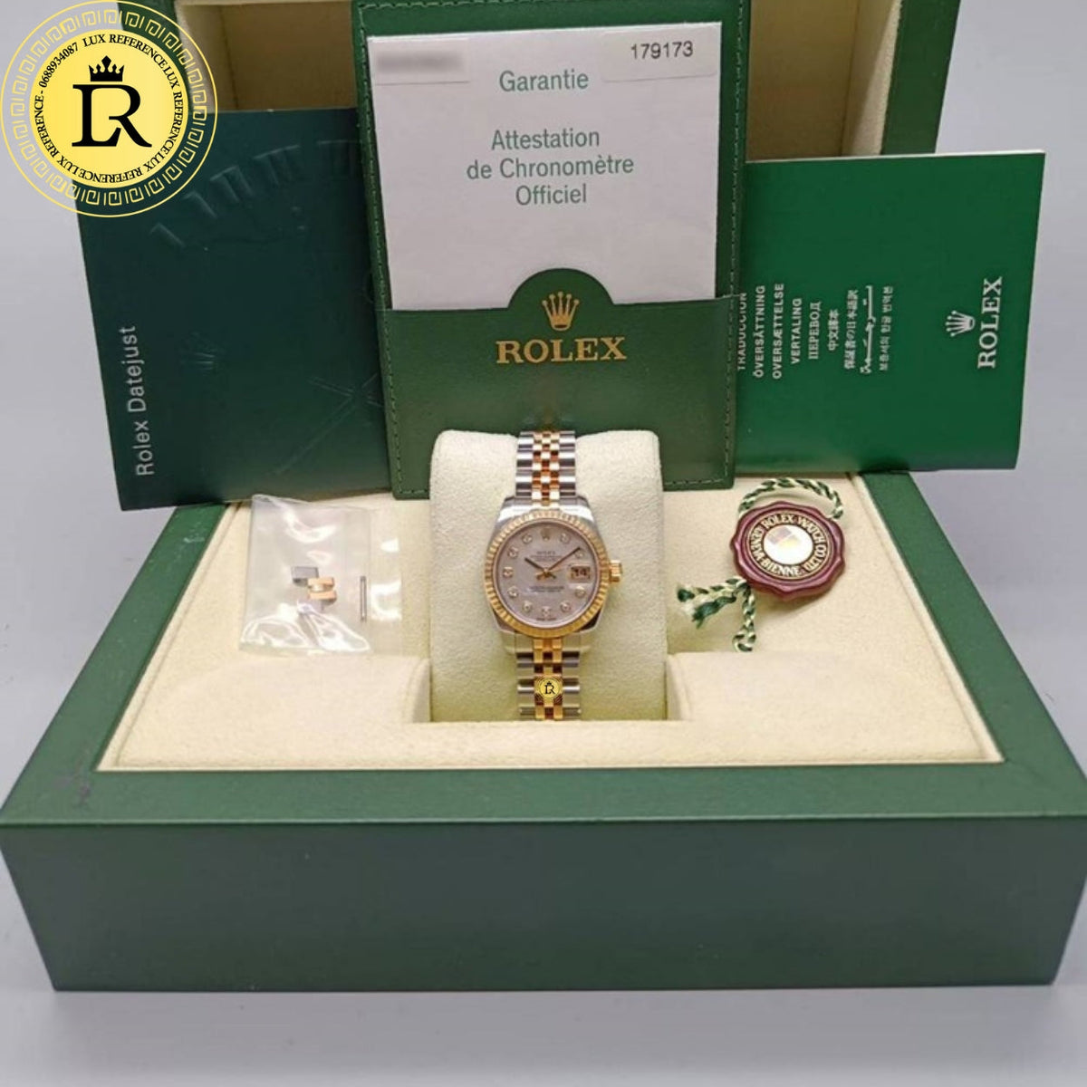 Meridian Classic Date 26mm — Gold/Steel, Diamond Dial (Women's)