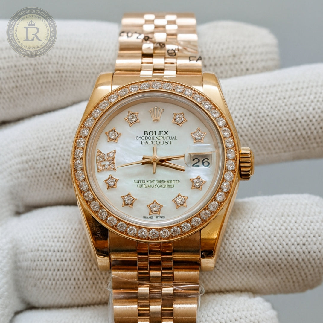 Meridian Classic Date — Lady, Mother-of-Pearl, Diamonds, Rose Gold