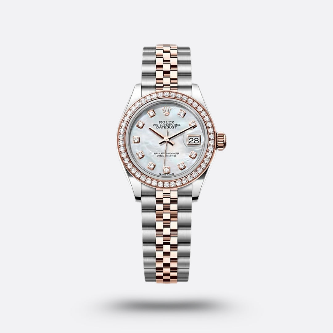 Meridian Classic Date — Lady, Mother-of-Pearl, Diamonds, Rose Gold