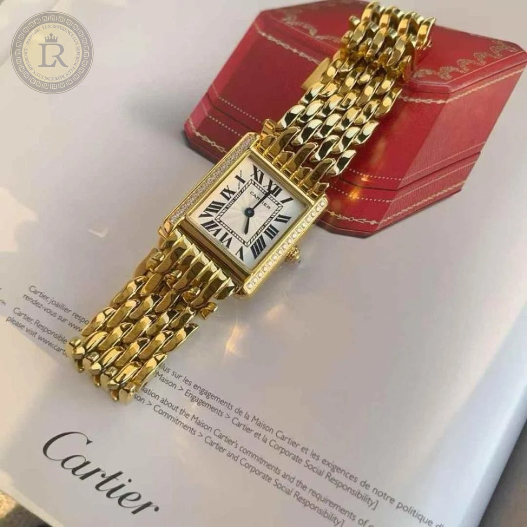 Meridian Cushion Dress Watch — Yellow Gold, Diamonds