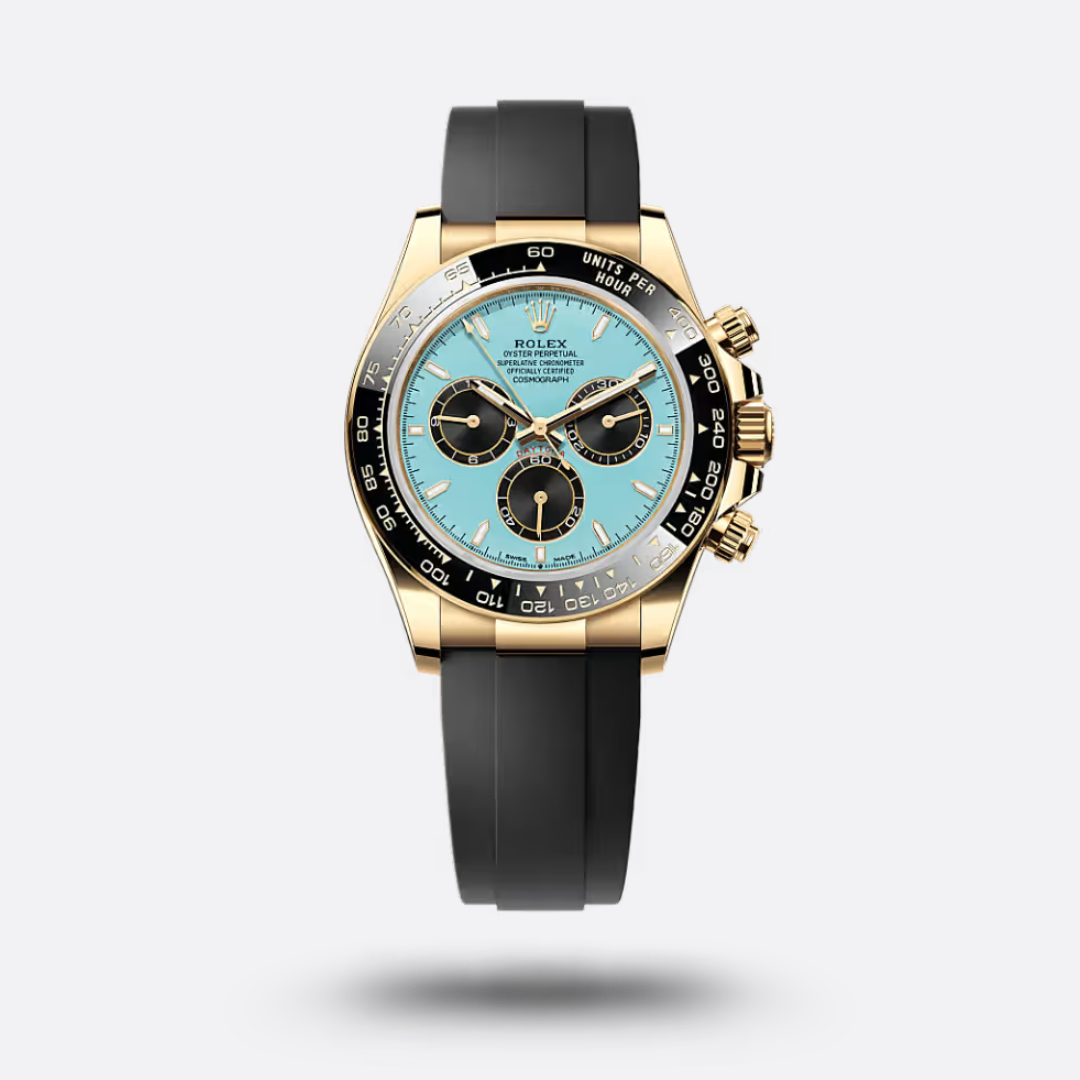 Meridian Racing Chronograph — Yellow Gold, Turquoise Dial