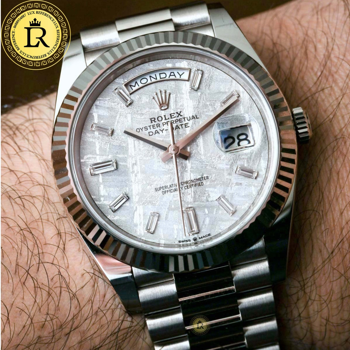 Meridian Presidential Platinum — Meteorite Dial