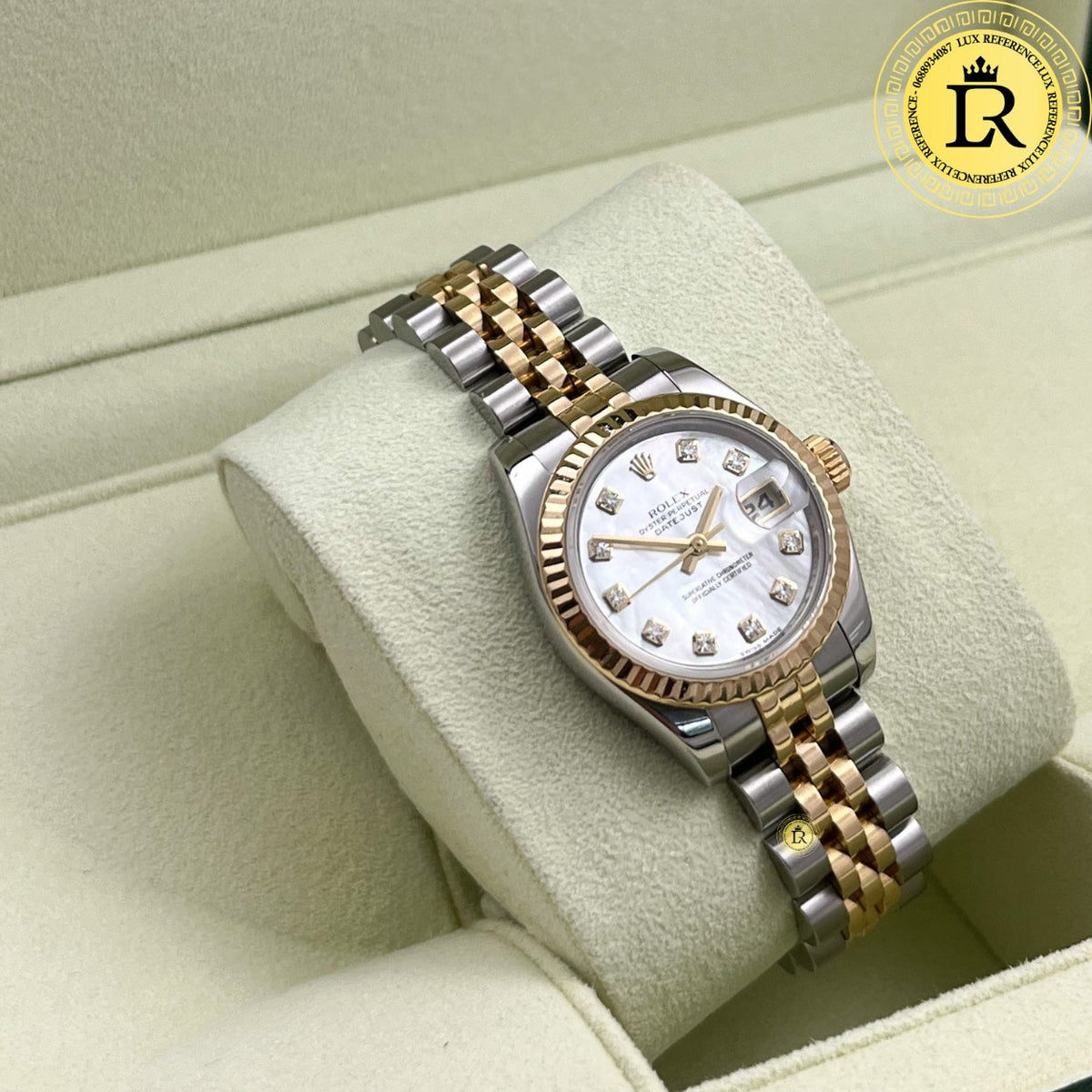 Meridian Classic Date 26mm — Gold/Steel, Diamond Dial (Women's)