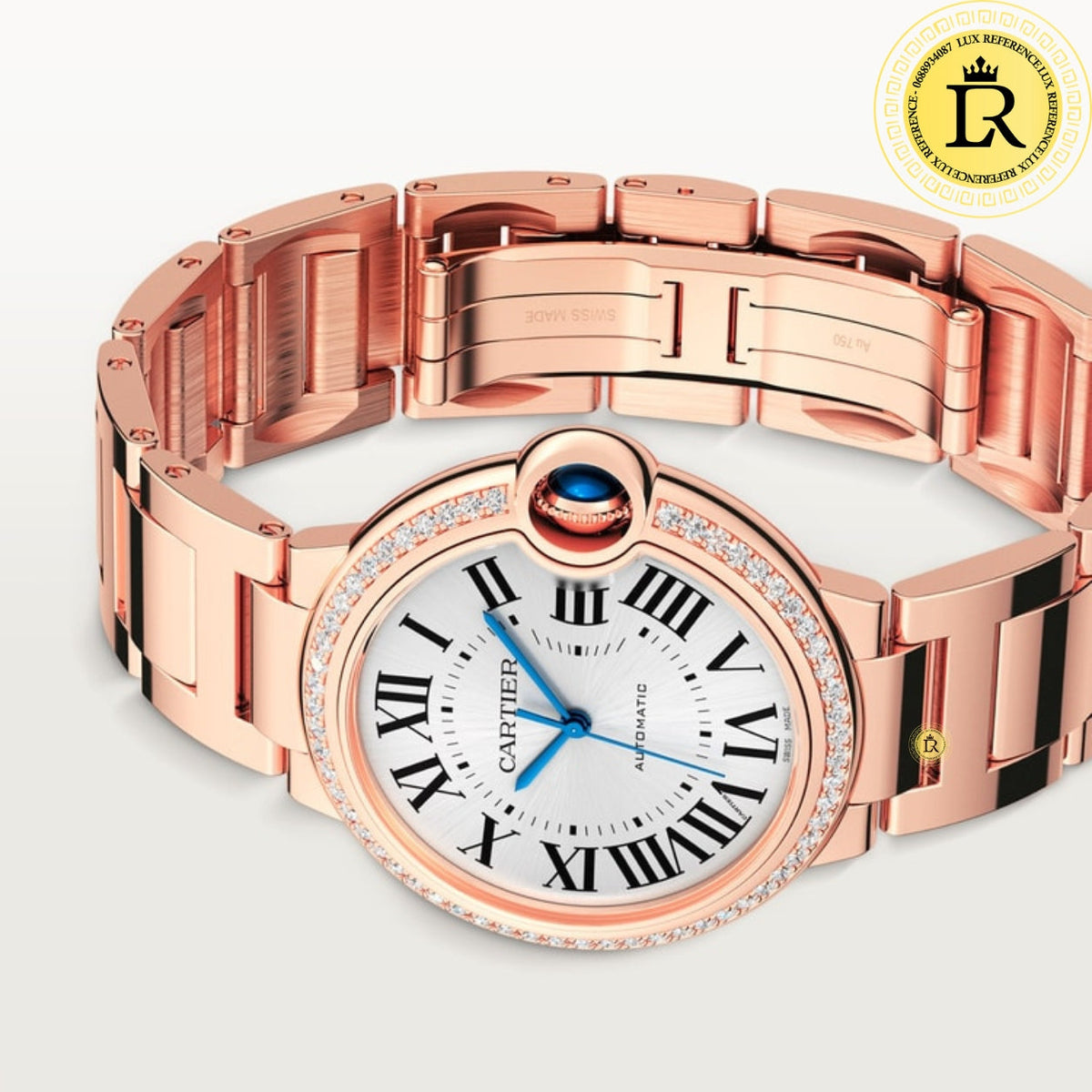 Meridian Blue Orb — Rose Gold, Pavé
