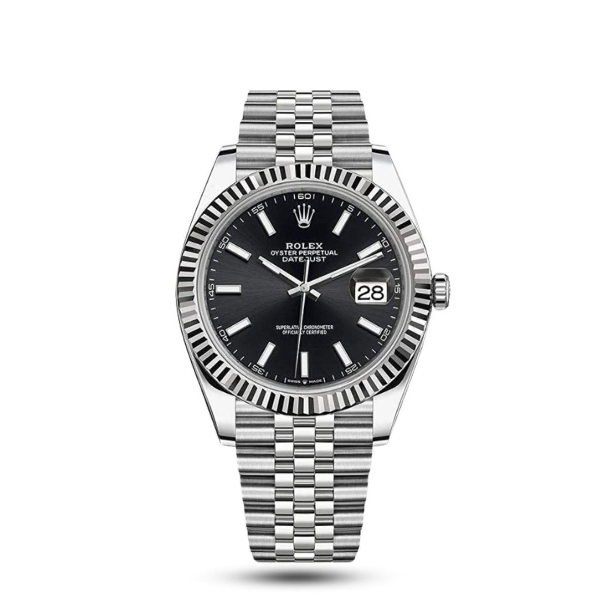 Meridian Classic Date 41 — Black, Link Bracelet (Men's)