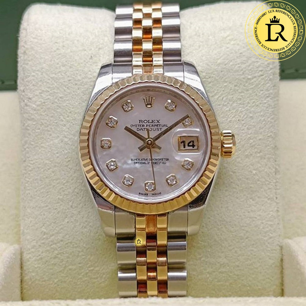 Meridian Classic Date 26mm — Gold/Steel, Diamond Dial (Women's)