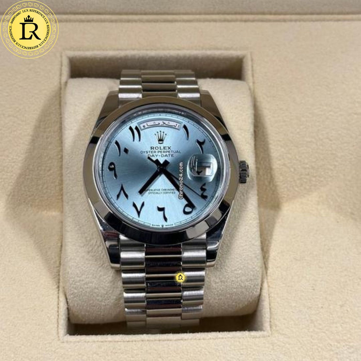 Meridian Presidential 40 Platinum — Ice Blue Dial