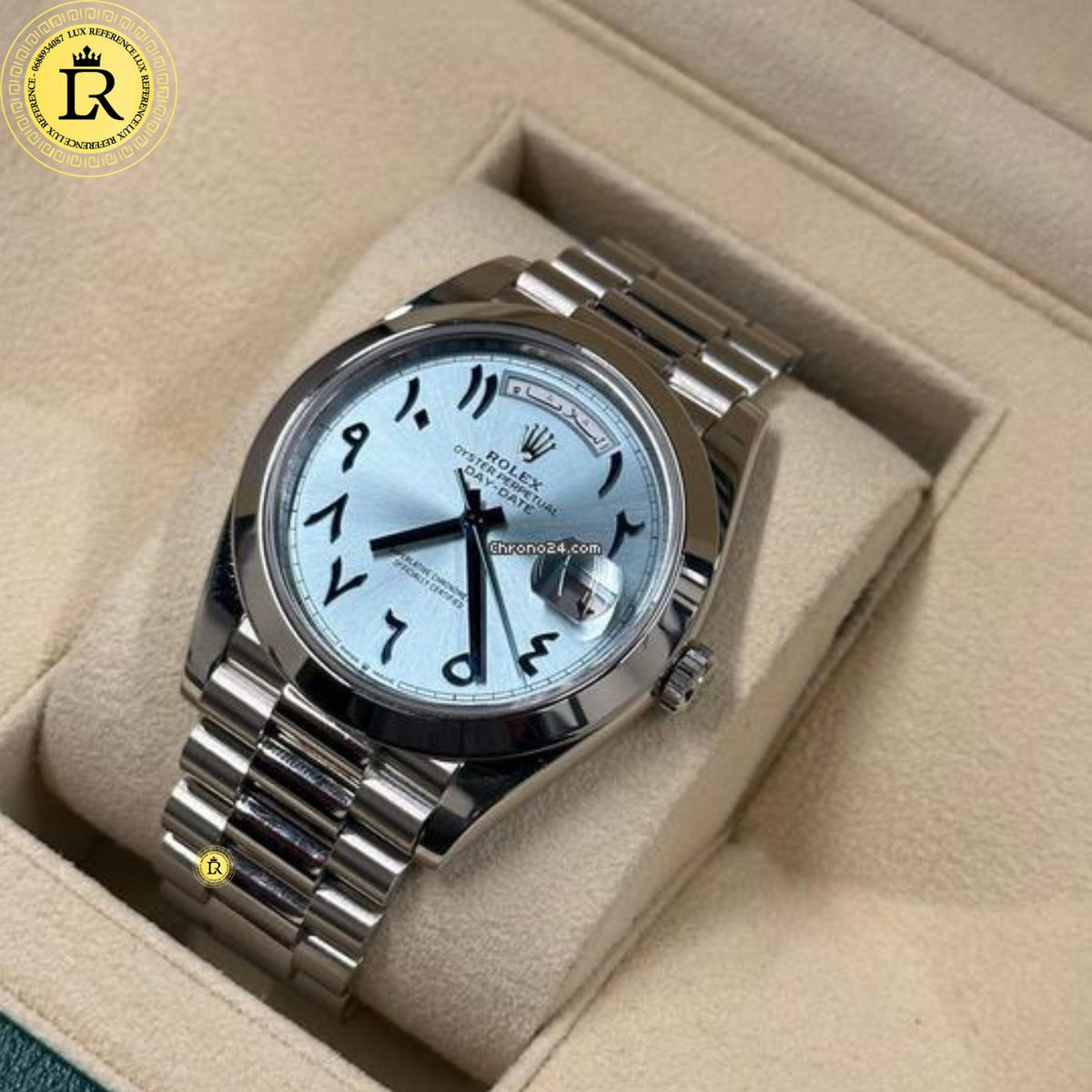 Meridian Presidential 40 Platinum — Ice Blue Dial