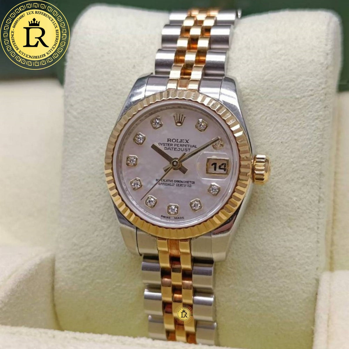 Meridian Classic Date 26mm — Gold/Steel, Diamond Dial (Women's)