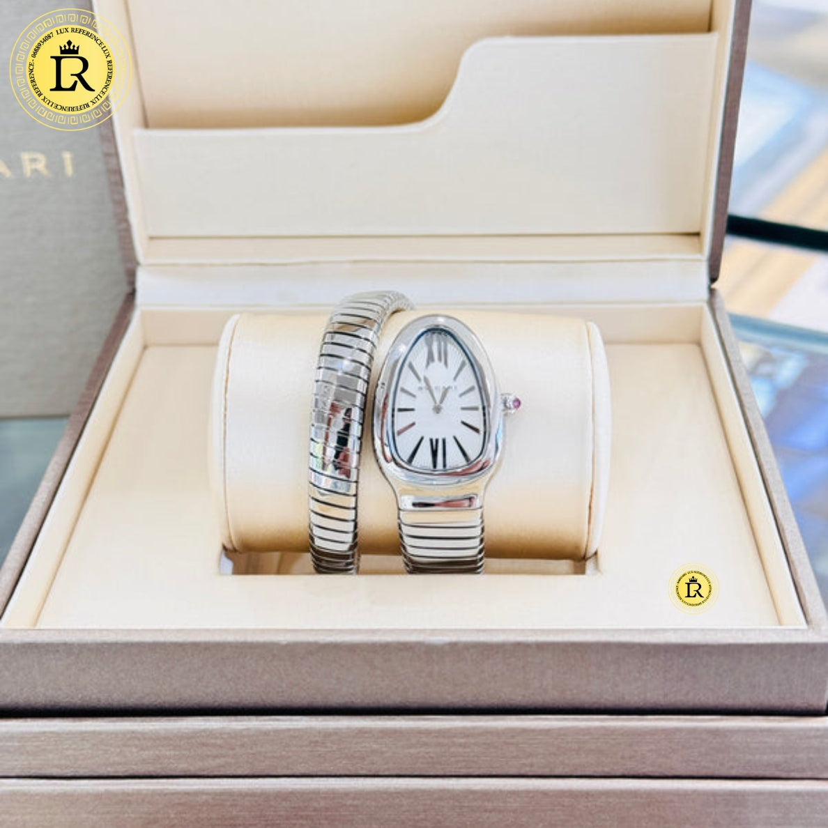 Meridian Serpent Bracelet — White, Pavé