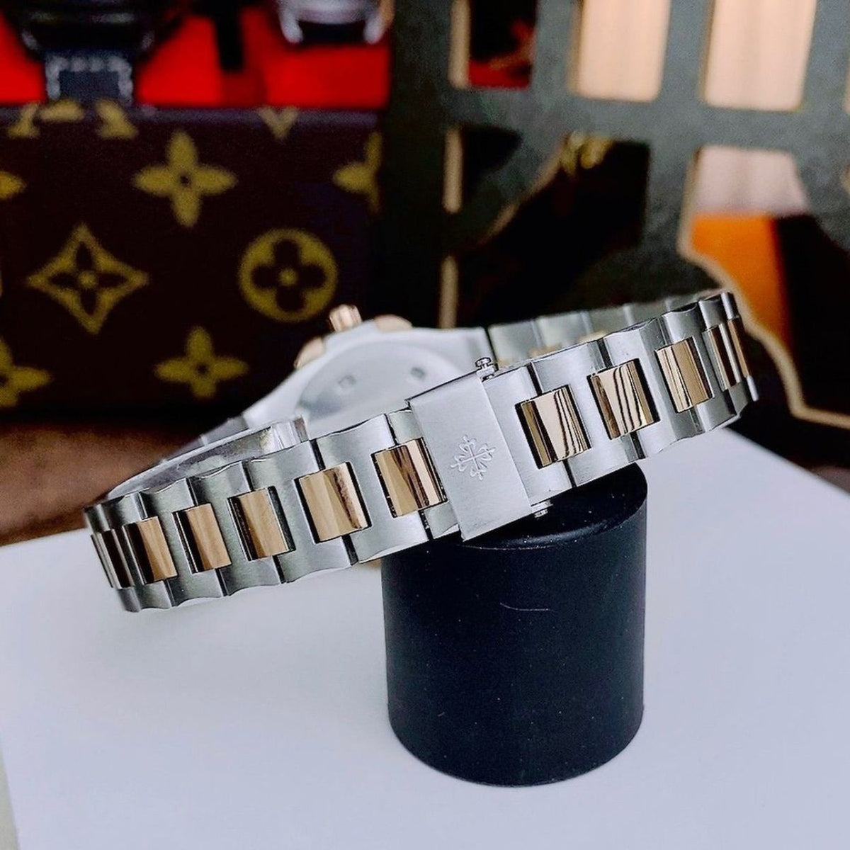 Meridian Prestige Dress Watch — Two-Tone, Black Dial (Women's)