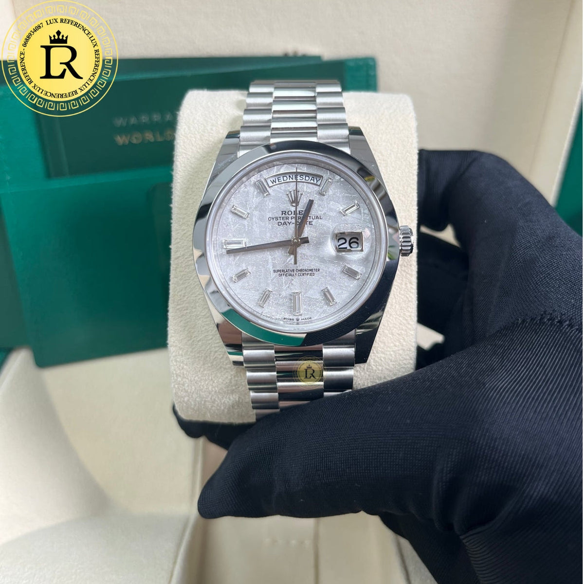 Meridian Presidential Platinum — Meteorite Dial