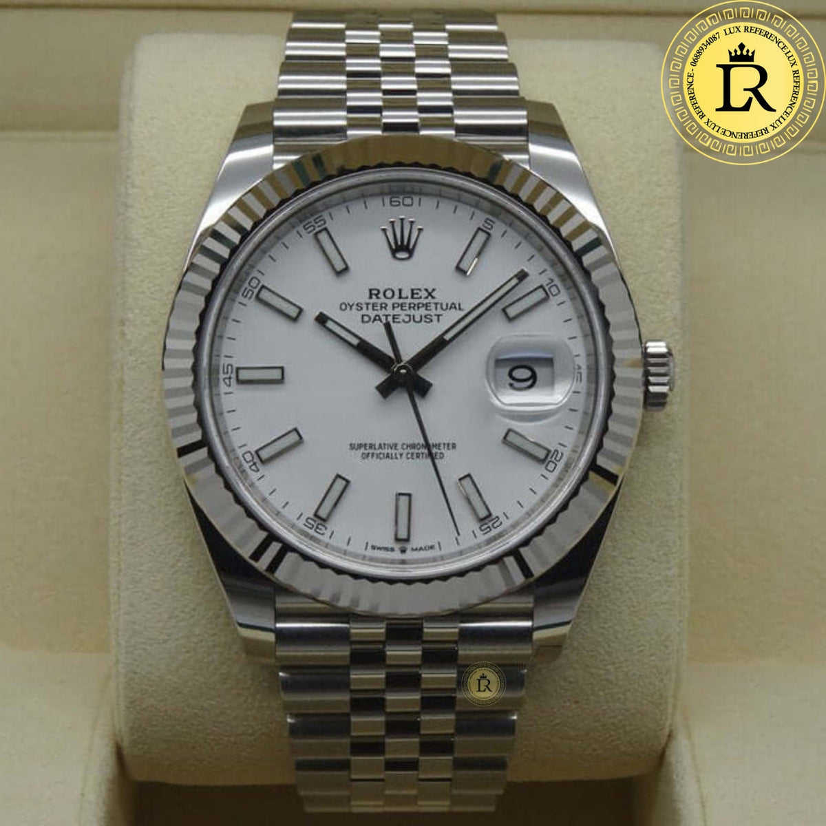 Meridian Classic Date 41 — White, Link Bracelet (Men's)