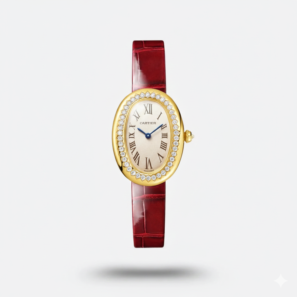 Meridian Oval Dress Watch — Red