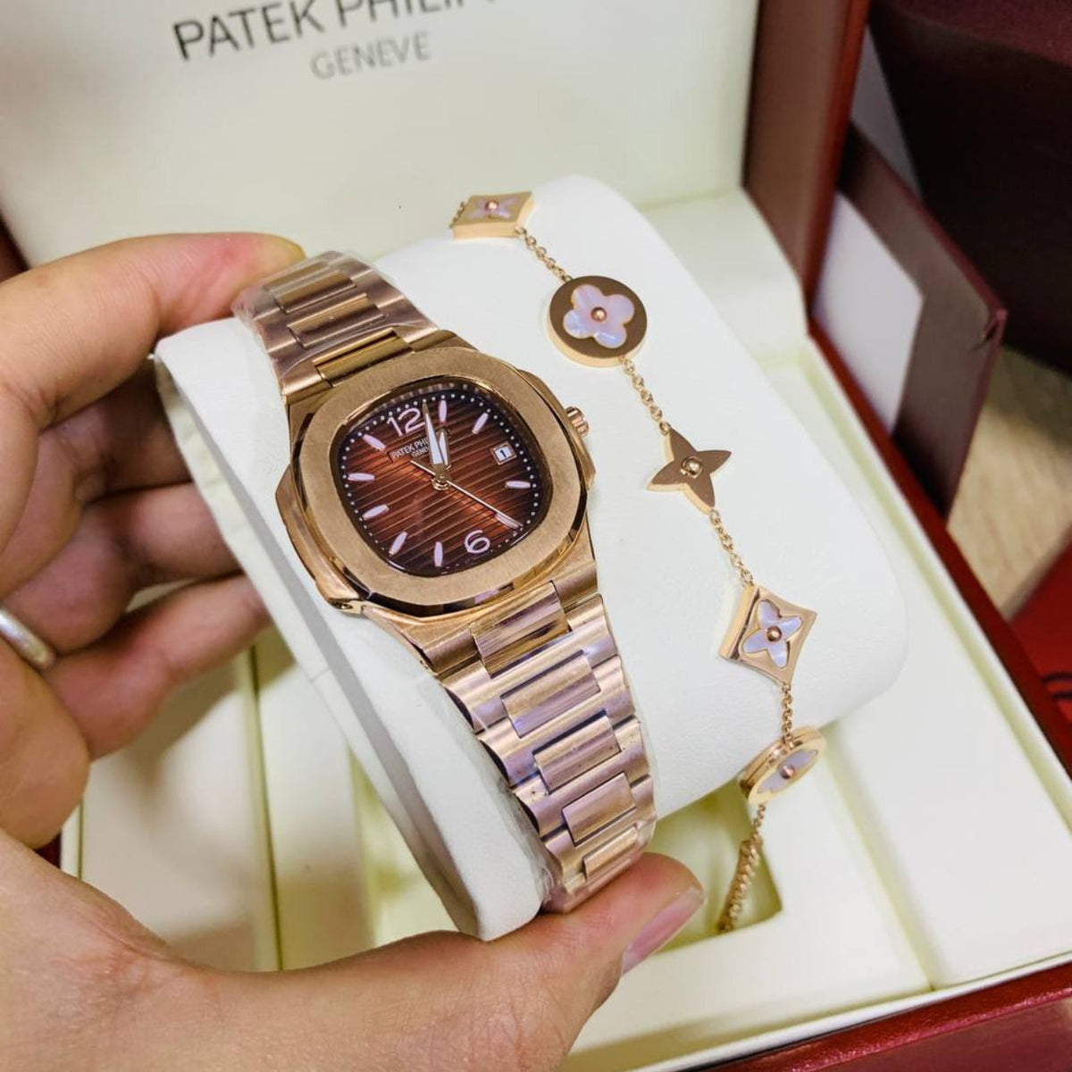 Meridian Prestige Dress Watch — Rose Gold, Brown Dial (Women's)