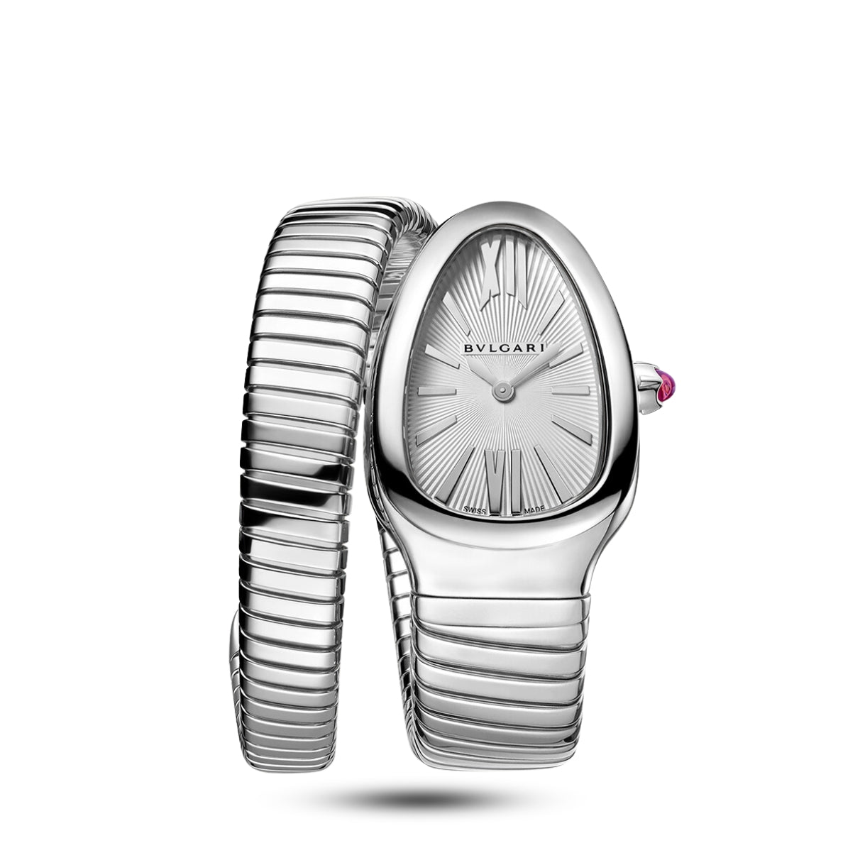 Meridian Serpent Bracelet — White, Pavé