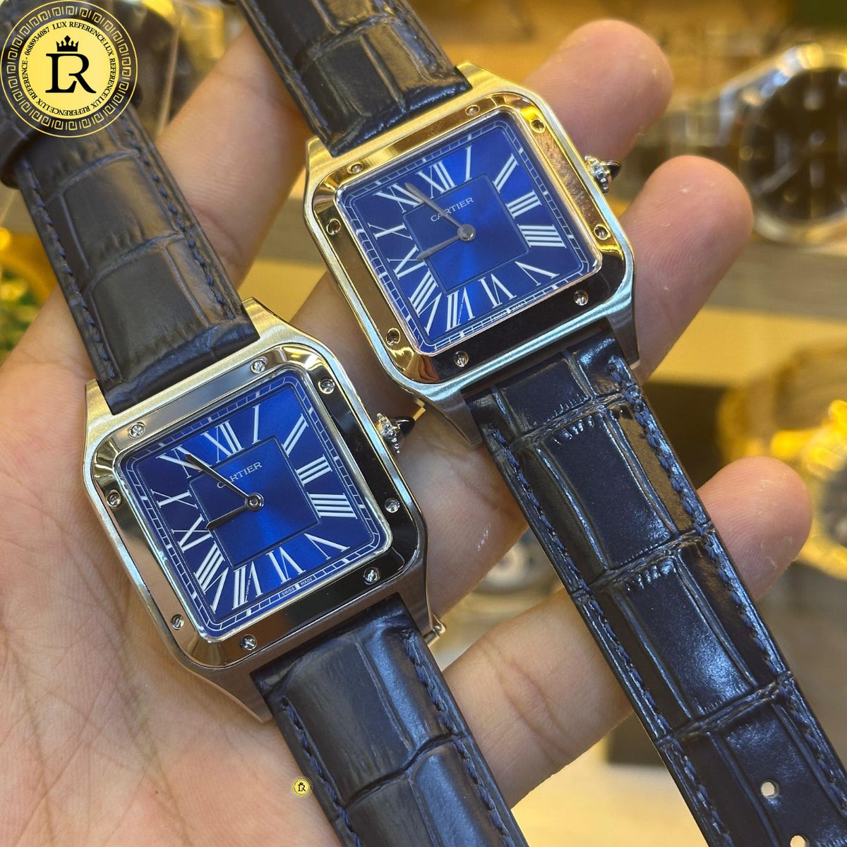 Meridian Aviator Square Large — Blue Lacquer Dial