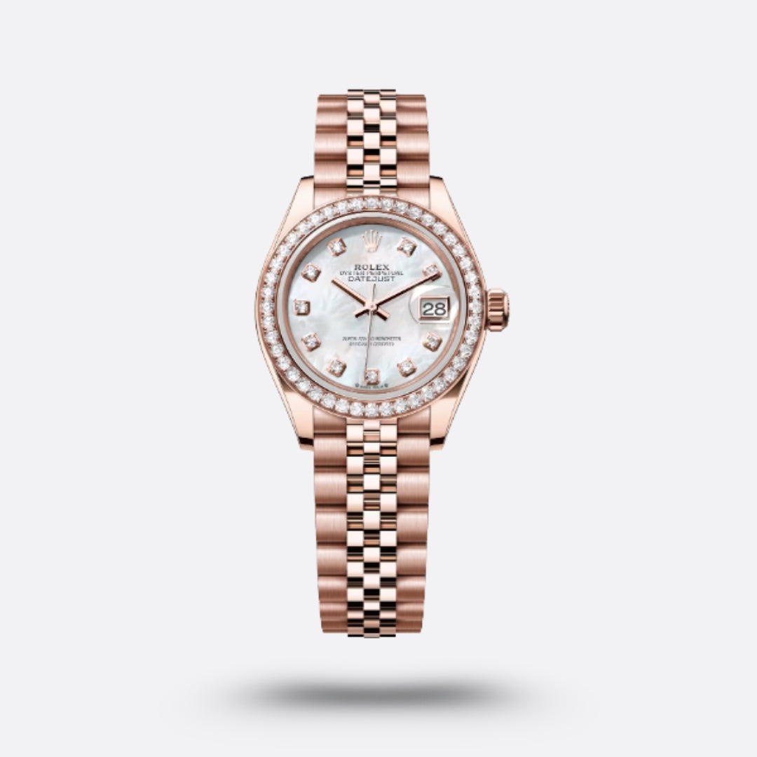 Meridian Classic Date — Lady, Mother-of-Pearl, Diamonds, Rose Gold