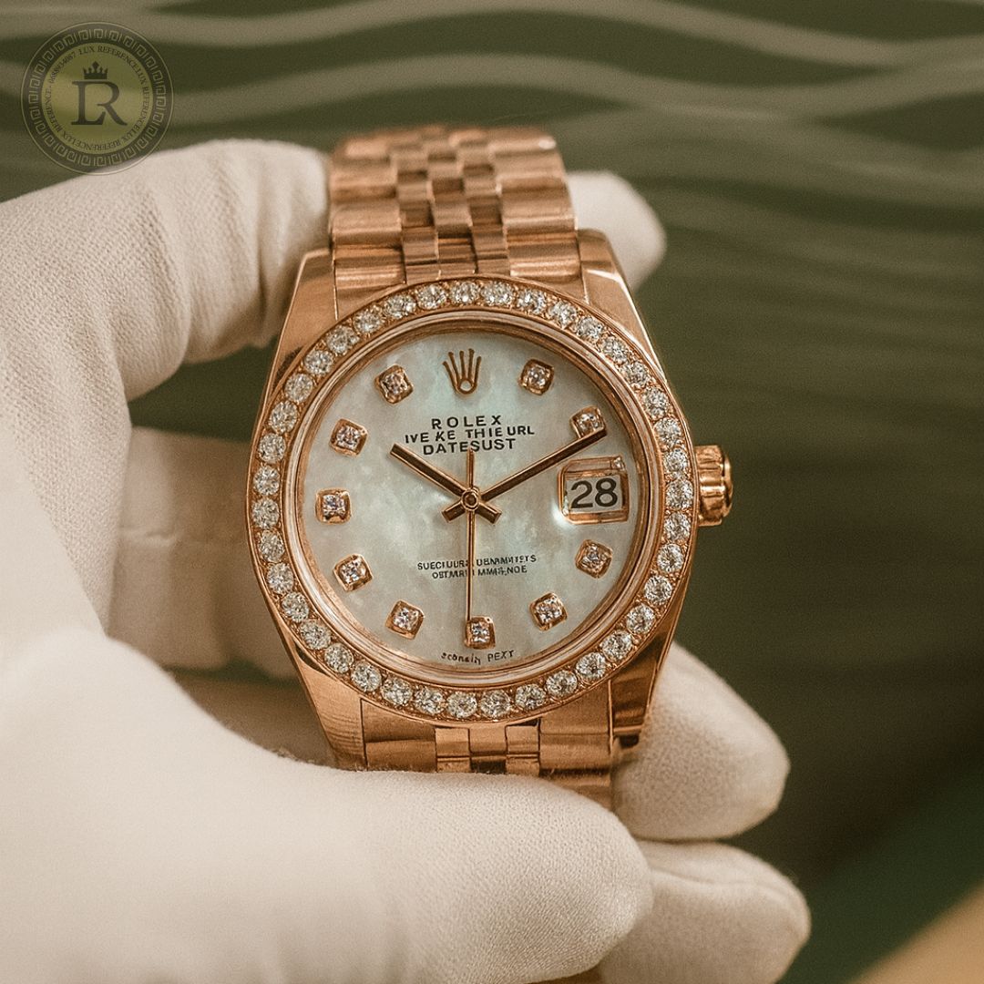 Meridian Classic Date — Lady, Mother-of-Pearl, Diamonds, Rose Gold