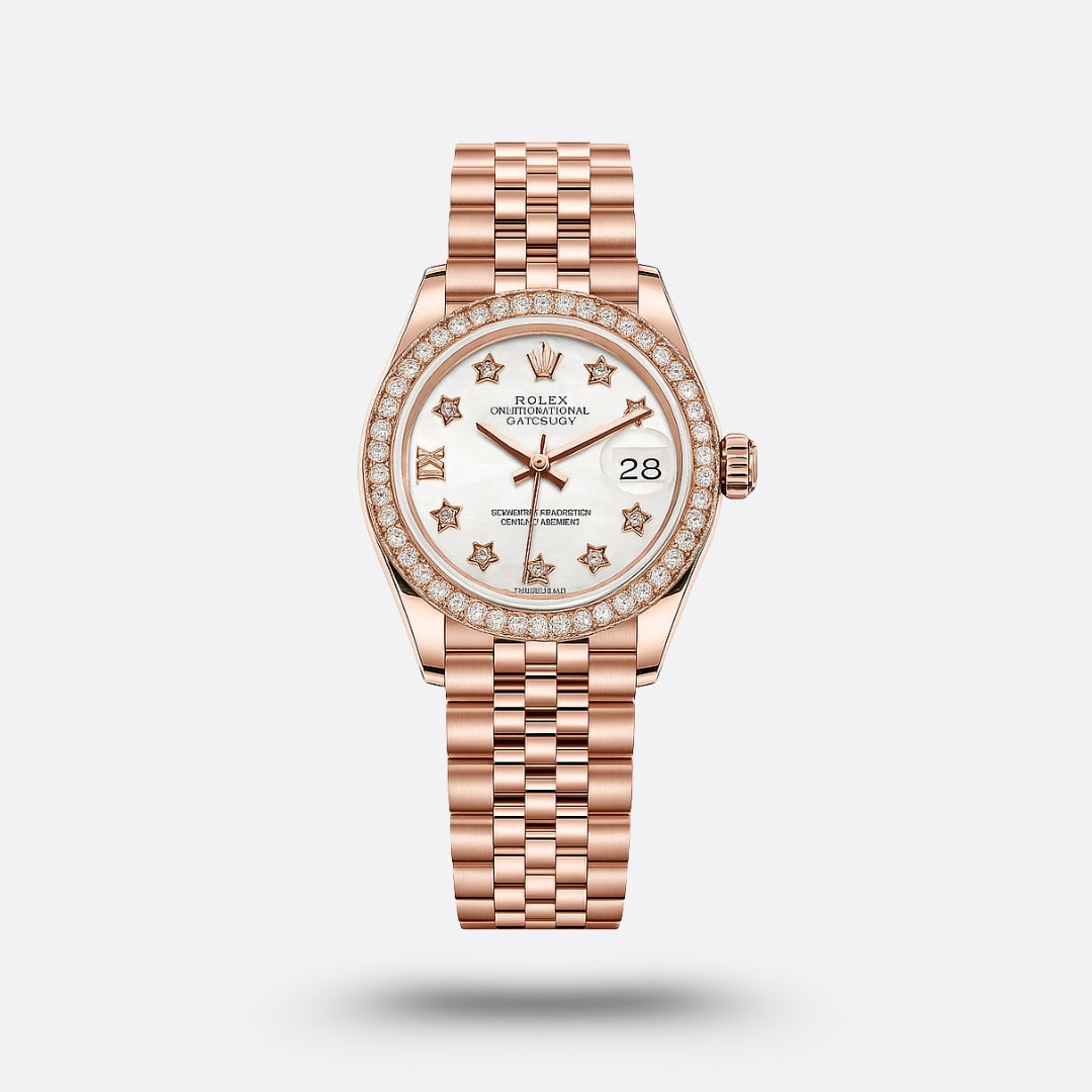 Meridian Classic Date — Lady, Mother-of-Pearl, Diamonds, Rose Gold
